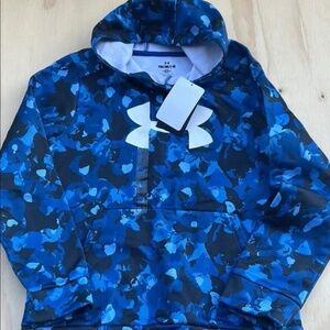 Under Armour Kids Blue Camo Hoodie youth Medium